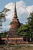 Thailand, Old Sukhothai - Wat Sa Si.The main chedi is in Singhalese style.
